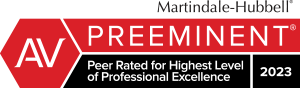 Martindale-Hubbell® AV PREEMINENT® Peer Rated for Highest Level of Professional Excellence 2023